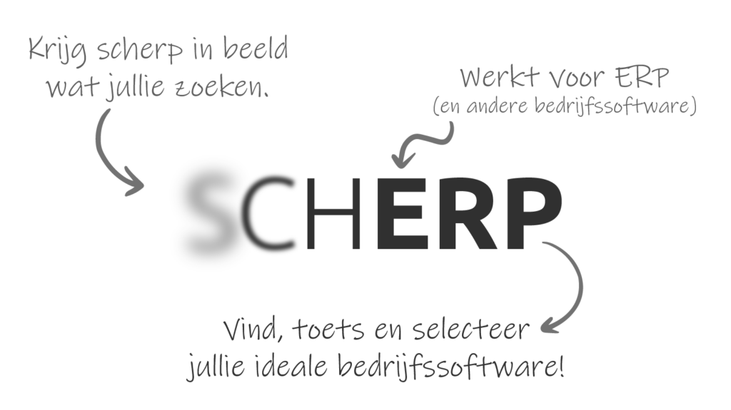 SCHERP-methode: helpt je de - voor jullie - ideale ERP-software te vinden, toetsen en selecteren.